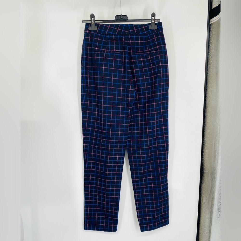 Rag & Bone Plaid Check Poppy Printed High Waist Wool Pants - Picture 7 of 7